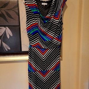 Multi-colored  Knee Length Dress